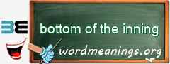 WordMeaning blackboard for bottom of the inning